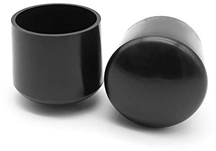 Enkotrade 4er Set Gleitkappen Stuhlbeinkappen, für Außenrohr Ø 32 mm, Rohrabdeckung aus hochwertigem Polyethylen Kunststoff, Kappe, Endkappe