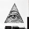 Pyramid Eye Wandtattoo Künstler Kunst Zimmer Studio Atelier Innendekoration Vinyl Fenster Aufkleber Schlafzimmer Retro Ornament Wandbild 57X59 Cm