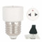 FExYinz Convertisseur de Prise E27 - Adaptateur Douille E27 avec Prise EU, 250V 2A Max, Blanc, Installation Facile 2 pièces