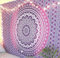 Popular Handicrafts Wandteppich, Hippie, Mandala, Bohemian, Hippie, psychedelisches Design, indische Wandteppiche, Tagesdecke, 76 x 101 cm, Rosa Lila Ombre