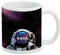 Tasse à café en céramique motif astronaute de la NASA, cadeau fantaisie pour café, thé et boissons chaudes, 325 ml, blanc