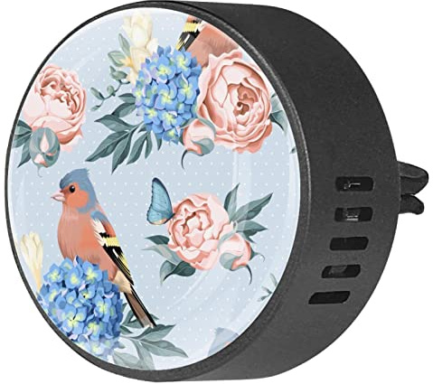 Timmershabi Pfingstrose Blume Hortensie 2 Stück kundenspezifisch Auto Aromatherapie Lufterfrischer Diffusor Auto Duft Diffusor Medaillon Auto Diffusor Vent Clip Anwendung für Auto, Büro, Küche