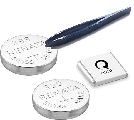 Bundle of 2x Renata Watch Batteries and Specialist Installation Tweezers and Quzo Belgian Chocolate (399 (SR927W))