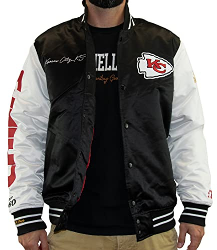 Mitchell & Ness NFL Team Origins Varsity Satin Jacket - Kansas City Chiefs, L