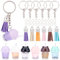 SUNNYCLUE DIY 6 Set Milchtee Charms Kunstwildleder Quasten Schlüsselanhänger Herstellungsset Bubble Tea Charms Für Die Schmuckherstellung Bärenform Boba Milchtee Charm Schlüsselanhänger Perle Milchtee
