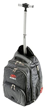 EDEA Trolley-Rucksack, grau, starrer Innenrahmen, PU-Räder, ausziehbarer Aluminiumgriff