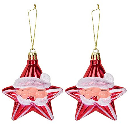 Weihnachtskugeln, Weihnachtskugeln, Weihnachtskugeln, 2 Stück Weihnachtskugeln, Ornamentform, Weihnachtsbaum, Eis, Schneemann, Haus, kleine Drehung, Kombination, Anhänger, Weihnachtsbaumschmuck