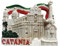 Calamita da frigorifero 3D Catania Italia souvenir regalo, resina fatta a mano Catania frigorifero magnete collezione decorazione casa e cucina