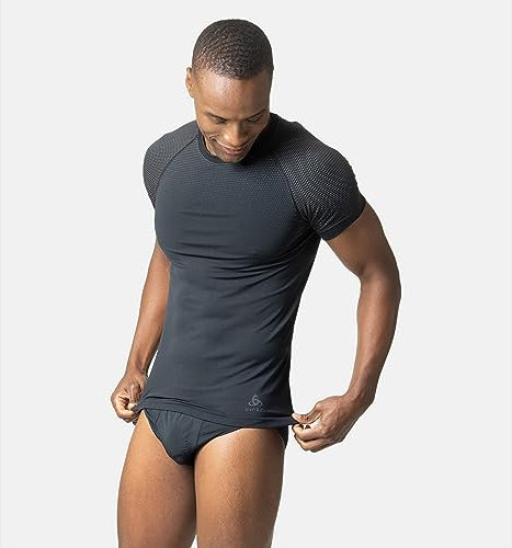 Odlo Herren Bl Top Crew Neck S/S Performance Light E T-Shirt, Schwarz, L EU