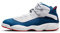 Air Jordan 6 Ringe, Weiß True Blue Red, 44 EU