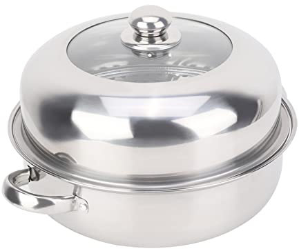 Pentola A Vapore, Set Di Pentole A Vapore Monostrato In Acciaio Inossidabile Da 28 Cm, Pentola Per Alimenti Pentola Per Alimenti Cucina Domestica, Pentole Per Cottura A Vapore