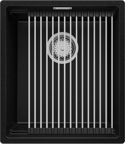 PRIMAGRAN Spülbecken Schwarz - Prag Level Slim, 41x47cm