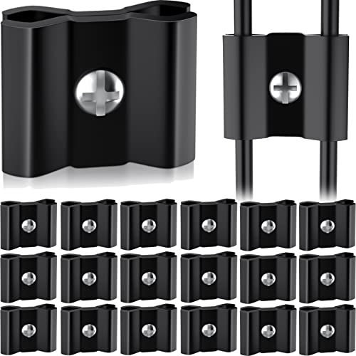 Tcevily Lot de 18 clips de jonction pour panneau de grille - Noir