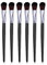 6 Pcs Mop Brush for Acrylic Painting, 1 Inch Oval Blending Brushes Artist Paint Brushes for Acrylic Watercolor Oil Painting Face Body Art, Black