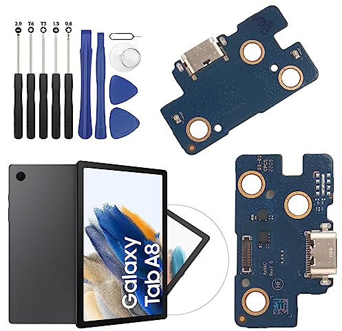 RongZy Charging Port for Samsung Galaxy Tab A8 10.5 SM-X200 Dock Connector Charger Board Flex Cable Assembly Replacement for SM-X200 with Tools