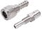 Mrisata Metal 5/16in / 8mm Female & Male Fuel Hose Connectors, 2pcs, Outboard Motor Fuel Connector, 3B2 70250 1 & 3B2 70260 1, Replacement for Tohatsu Engine NS30A3, NS25C2, NSD50B2
