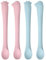 HOTUT Cucchiaio per Bambini, Set 4 Cucchiai Morbidi per Neonati e Bambini, Cucchiai in Silicone per Bambini Senza BPA, Cucchiaino Svezzamento Delicati e Flessibili, Primo Stadio Adatto Alle Gengive