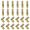 QUARKZMAN 24Stk Unsichtbar Messing Fassscharniere 4x15mm Messing Verdeckte Scharniere Klappbar Unterstützung Zylindrische Versteckte Kleine Fass Scharniere für Schmuckbox
