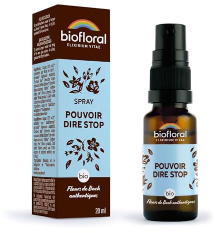 BIOFLORAL - Pouvoir Dire Stop - BIO DEMETER - Spray 20 ML - Force intérieure - Fleurs de Bach Authentiques