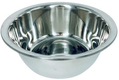Morleos Edelstahl Schüssel | Ø 27 cm | 3,8 Liter | Rührschüssel Salatschüssel Universalschüssel | spülmaschinen- & ofenfest | stapelbar | Küchenutensilie Gastro
