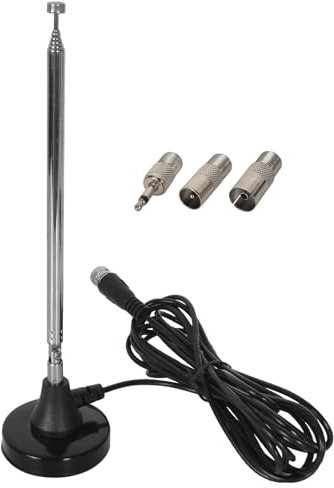 DAB UKW Radioantenne Digitale Teleskopantenne mit Magnetfuß, FM Radio Antenne Zimmerantenne Stabantenne, Radio Antenne Koaxial Stecker Stabantenne, für Stereo Radioempfang Empfänger AV-Empfänger