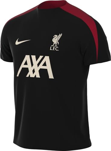 Nike Men's Liverpool Fc Herren Dri-fit Strike Short-Sleeve Top K Sweatshirt, Black/Black/Gym Red/Lt Orewood BRN, M