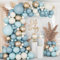 Kit Arco Palloncini Blu,105pcs Arco Per Palloncini Azzurri Con Palloncini Oro Palloncini Bianchi Sabbia,Ghirlanda Palloncini Celesti Per Compleanno, Baby Shower, Decorazioni Nascita Bambino,Matrimonio