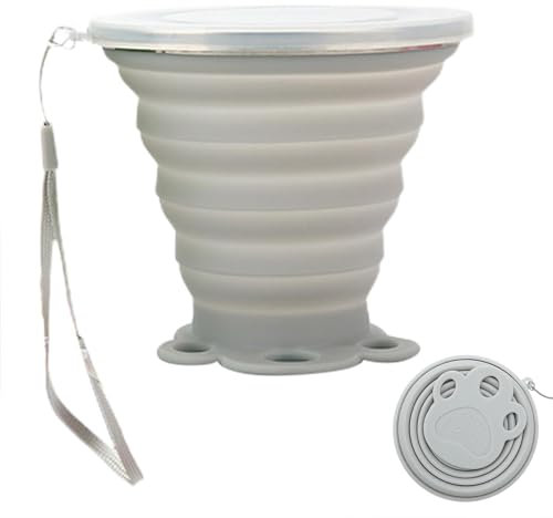 Generisch Vaso plegable para viajes, taza de viaje plegable | Vaso de agua de camping – Vaso portátil de silicona para camping y senderismo