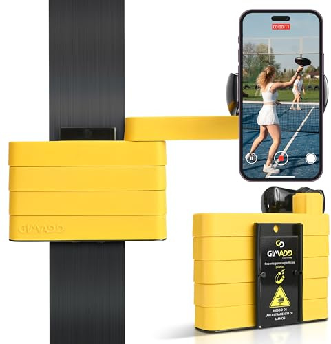 Gimadd Handyhalterung für Padel, Gym, Crossfit, Calisthenics, Basis mit Neodym-Magnet, einzigartiges Design, Stativ für Handy, kompatibel mit iPhone, Samsung, Xiaomi, Huawei usw.