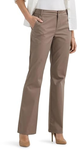 Lee Women's Wrinkle Free Mid Rise Bootcut Pant Coventry 8 Short