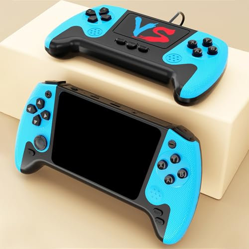 Temoo Retro Handheld Game Console, 3.5 Inch IPS Screen 500 Classical Games, Handheld Console Supports TV Output and Two Players, 1200mAh Rechargeable Battery