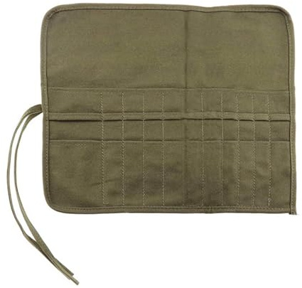 Soporte enrollable para pinceles, soporte para pinceles para arte en lienzo, bolsa enrollable de lona, estuche para pinceles de maquillaje, organizador – bolsa de lona enrollable para pinceles