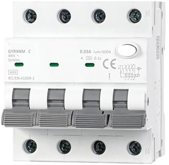 IONQXIDLD GYR9NM – disjoncteur à Courant résiduel magnétique de Type 4P, avec Protection Contre Les surintensités, 10A 16A 25A 32A 40A 30mA(4P 25A 30mA)