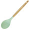 Fackelmann Ocean Cuchara para Servir, Cucharón de Silicona con Núcleo Rígido de Acero y Mango de Madera Antideslizante, Apta para Lavavajillas, 31 x 7 cm, Verde Agua 1 ud