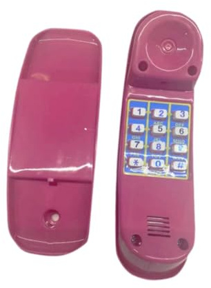 perfk Kinderspielzeug Spieltelefon Spielhaustelefon Outdoor-Ausrüstung Lern- und Bildungstelefon Rollentelefon für Kinder Jungen Mädchen