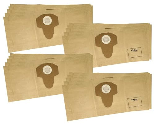 vhbw 20x Sacs compatible avec Parkside PNTS 1300, PNTS 1300 B2, PNTS 1300 A1 aspirateur - papier, 58,5cm x 25,4cm marron