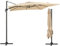 RELAX4LIFE Ombrellone da Giardino Quadrato 3 x 3 M, Ombrellone da Esterno con Rotazione a 360° e Inclinazione Regolabile, 8 Stecche, per Giardino, Patio, Piscina e Terrazza (Beige)
