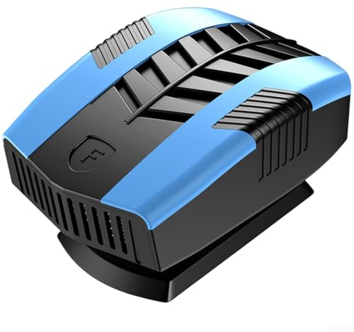 12 V Fahrzeug-Heizlüfter mit zwei Temperatureinstellungen, 360-Grad-Drehung für effektive Heizung Windschutzscheibe in verschiedenen Klimabedingungen (schwarz blau)