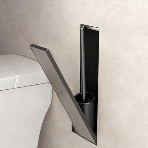 Versenkter Toilettenbürstenhalter, Versteckte Bürste Aus Edelstahl 304 Mit One-Touch-Popup, Platzsparendes, Leicht Zu Reinigendes Design Für Die Renovierung Von Badezimmern Und Hotels