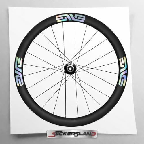 Stickersland Aufkleber-Set für Fahrrad, kompatibel mit SES-Felgen, 45 mm, aus hologographischem Vinyl, dekoratives Set, wasserdicht, für Felgen, Helm und Rahmen, wetterfest, Lasereffekt