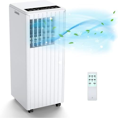 Garvee 3-in-1 Portable Air Conditioner 7000 BTU for Cooling, Dehumidifier, Fan, Efficient Mobile AC with Digital Display, Remote Control, Sleep Mode, 24H Timer & Window Kit for Office, Bedroom