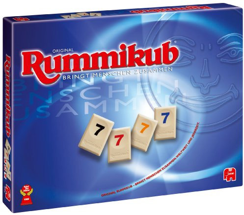Jumbo - Rummikub mit Timer, 2 Boards, 20 Min, 8+, Unisex, Klassisch