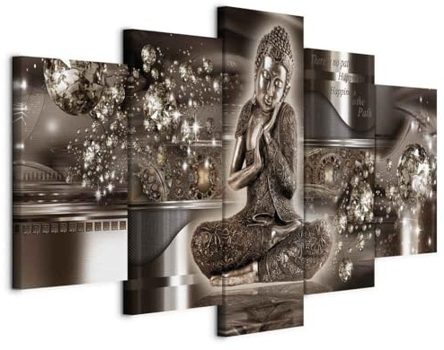 murando Canvas Wall Art Buddha200x100 cm / 80x40 5 pcs | Large Canvas Prints XXL, Art Deco Pictures for Bedroom Walls, Home Decor Wall Pictures for Living Room