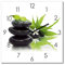 Wanduhr aus Glas, Spa Arrangement, Zen, Steine, weiß, 30x30 cm von Eurographics