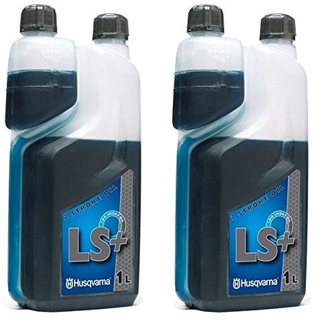 Husqvarna LS+ - Olio motore a 2 tempi, 1 litro, confezione da 2 pezzi