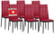 Albatros Esszimmerstühle 6er Set Rimini, Rot - Edles Italienisches Design, Kunstleder-Bezug, bequemer Polsterstuhl - Moderner Küchenstuhl, Stuhl Esszimmer oder Esstisch Stuhl