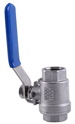 1/2 pouce Robinets à tournant Sphérique à Deux Pièces Robinet à Boisseau Vanne d'arrêt en Acier Inoxydable 304 wog1000