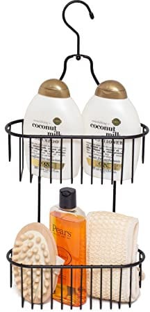 simplywire – Organizador de ducha colgante con dos niveles – Antioxidante – Negro