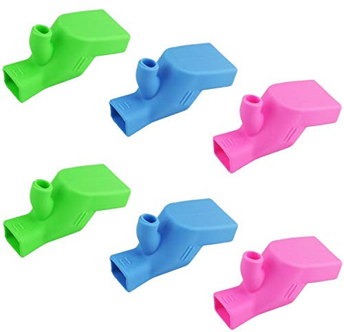 Oruuum Silikon-Wasserhahn-Verlängerung, Wasserauslauf-Abdeckung, Zahnbürsten, Gargel, Handwäsche-Extender für Küche und Badezimmer (2 blau, 2 grün, 2 pink)