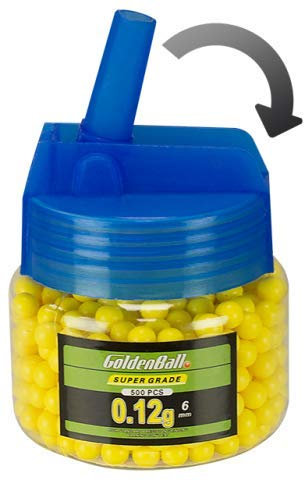 Golden Ball Biberon 500 Bolas 0,12g Calibre 6 mm Paintball Airsoft Softball Tiro Deportivo y recreativo Camping Outdoor 35797 + Portabotellas de regalo